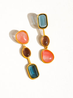 Image of Delia 18K Gold Vintage Mismatch Drop Earring