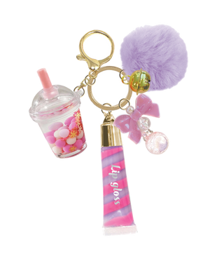 Trendy Lip Gloss with Keychain: Boba