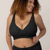 Sublime® Adjustable Crossover Nursing & Lounge Bra | Black