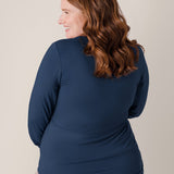 Bamboo Maternity & Nursing Long Sleeve T-shirt | Navy