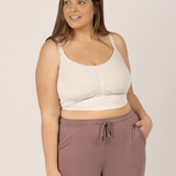 Sublime® Bamboo Hands-Free Pumping Lounge & Sleep Bra | Oatmeal Heather