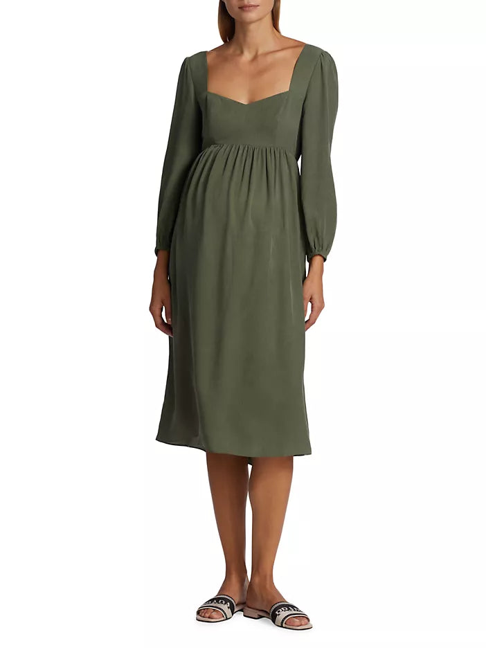 Emilia George Maternity Sleeved Sophie Dress - Blue Emilia George Maternity Sleeved Sophie Dress - Blue