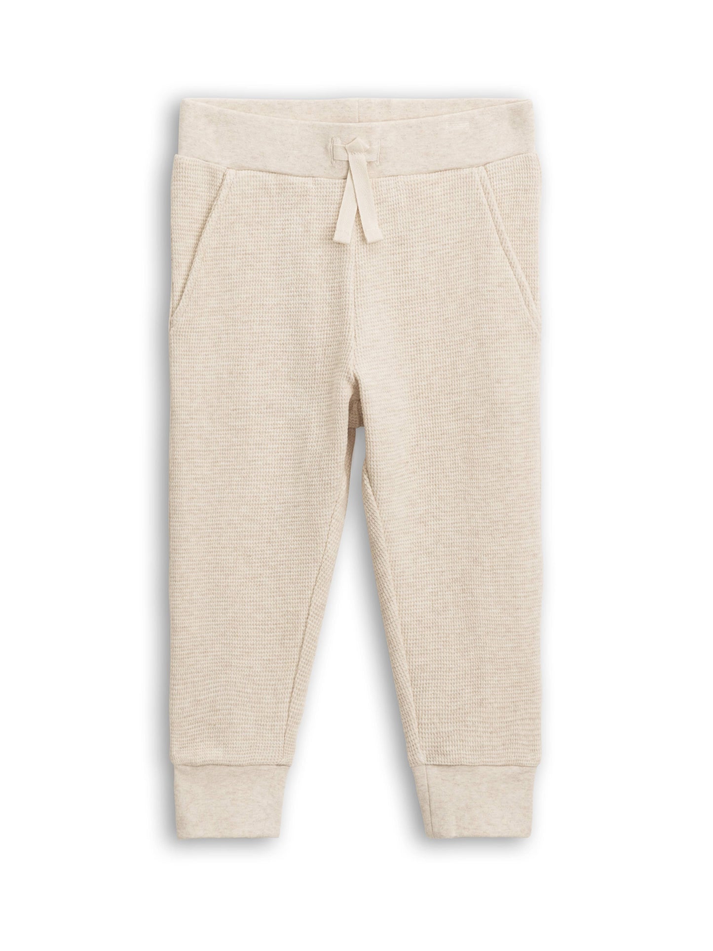 Colored Organics - Nelson Waffle Knit Jogger - Heather Oat: 6-12M