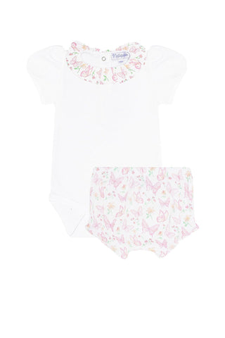 Nellapima - Butterflies Print Onesie Set: 6 - 9M / Pink