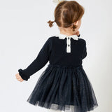 Balabala Baby Girl Lapel Long Sleeve Dress