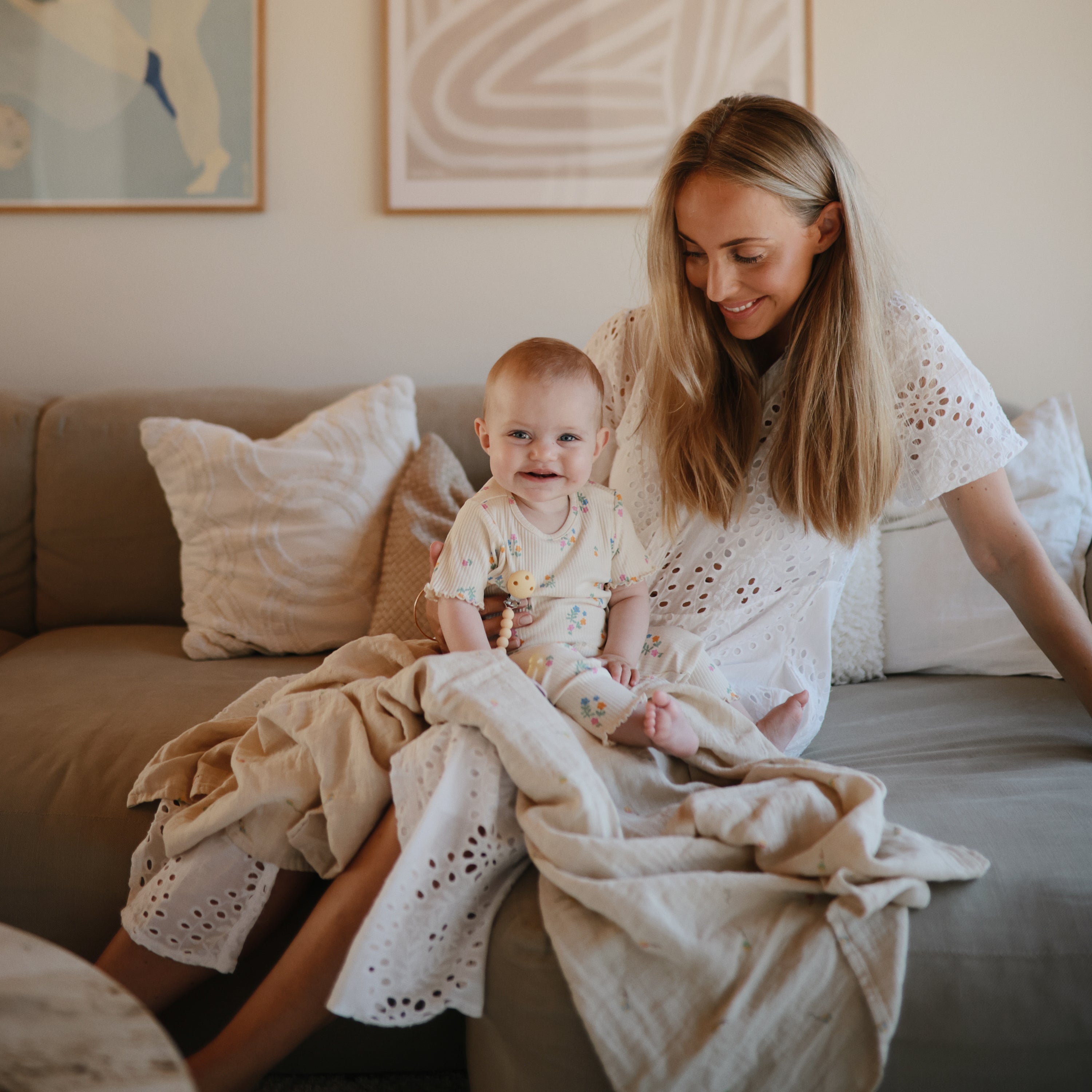 Image of Organic Cotton Muslin Swaddle Blanket