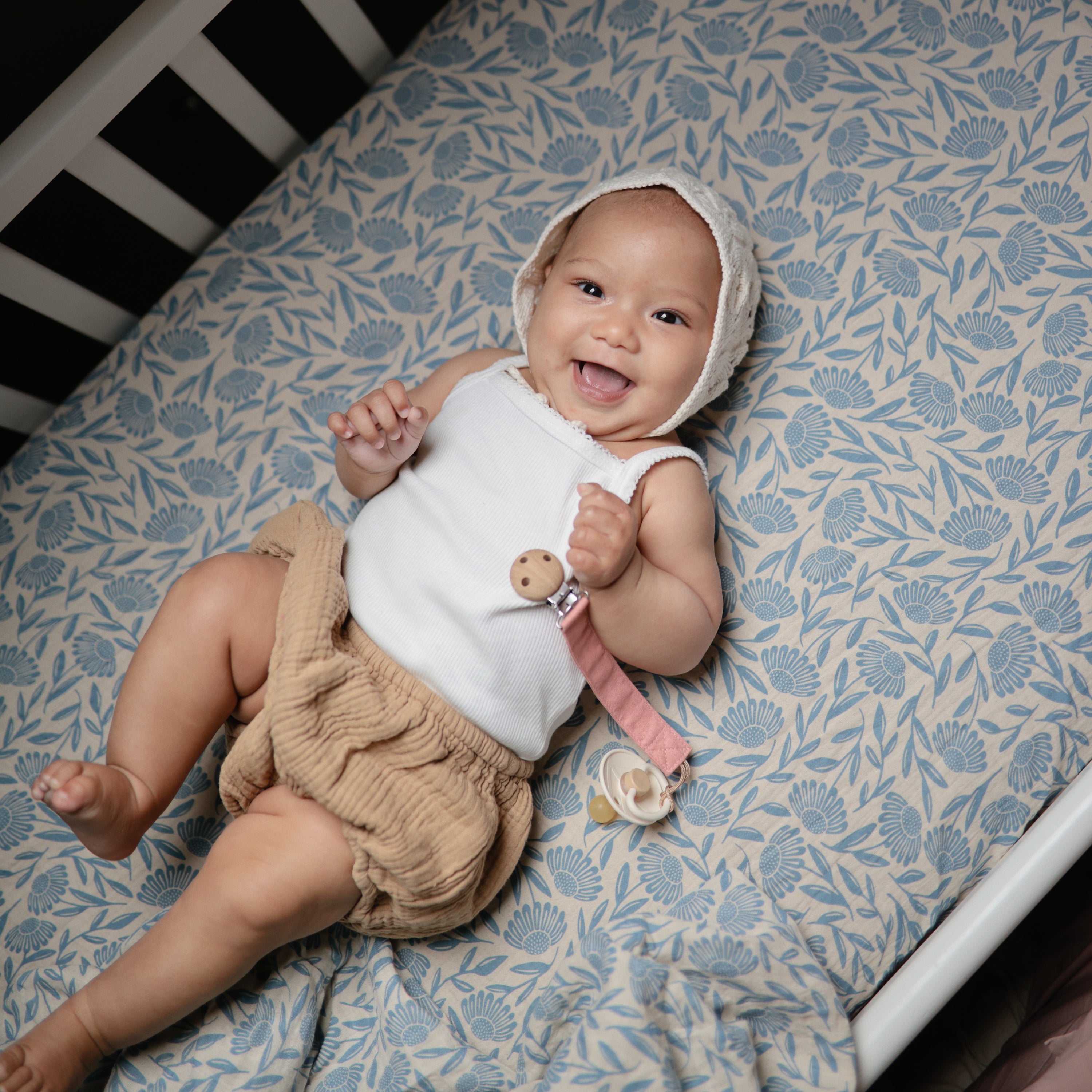 Image of Linen Pacifier Clip 2-Pack