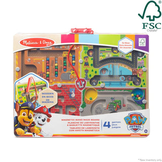 Melissa & Doug Paw Patrol Wooden 4-in-1 Magnetic Wand Maze Board