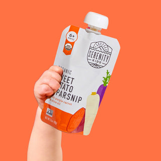 Serenity Kids Organic Sweet Potato & Parsnip with Organic Carrots and Olive Oil Pouch