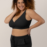 Sublime® Adjustable Crossover Nursing & Lounge Bra | Black