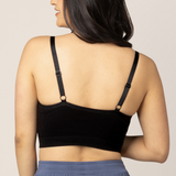 Sublime® Bamboo Hands-Free Pumping Lounge & Sleep Bra | Black