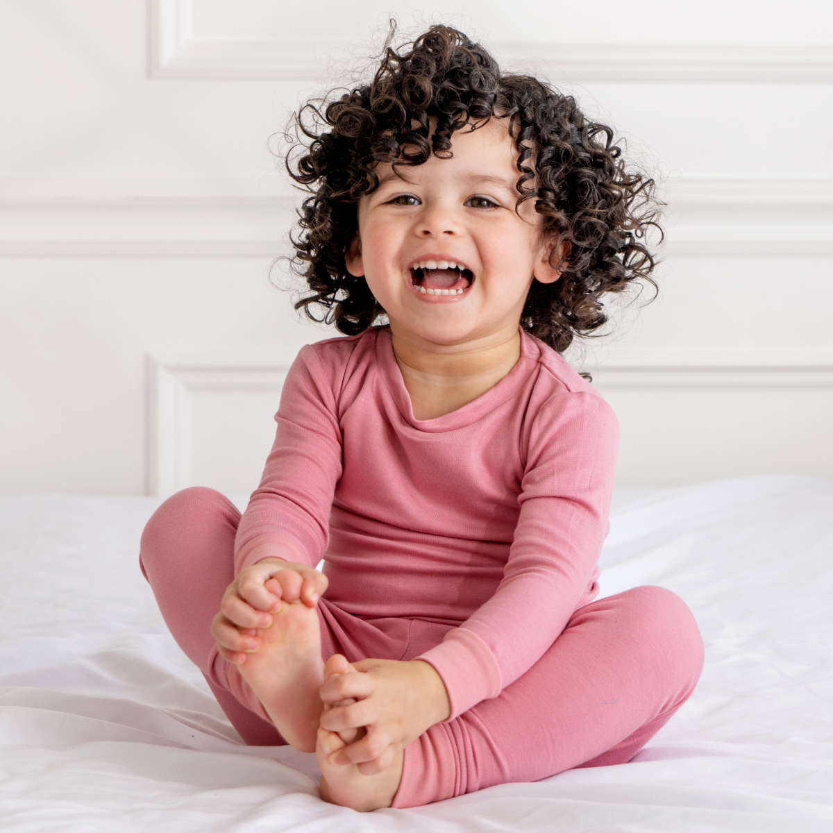 Image of Toddler/Kids Bamboo Pajamas - Dusty Rose