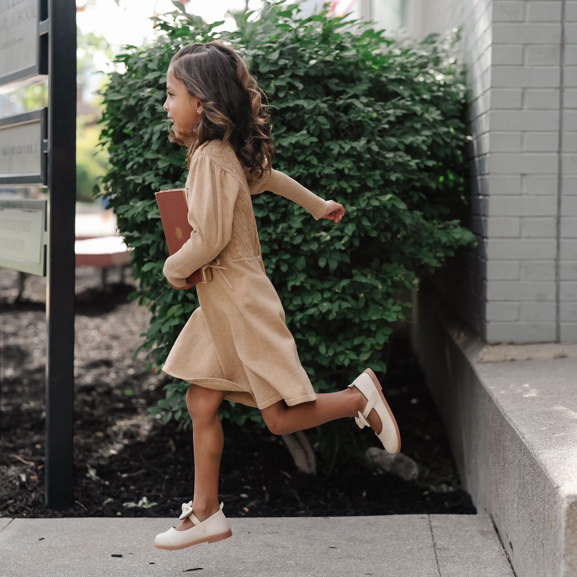 Image of Organic Cable Bodice Sweater Dress