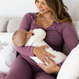 Jane Nursing Pajama Set | Burgundy Plum