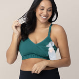 Sublime® Hands-Free Pumping & Nursing Sports Bra | Teal