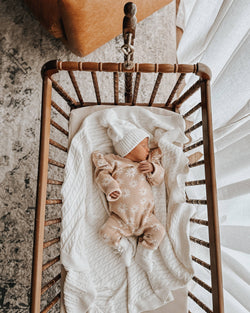 Image of Luna + Luca Cable Knit Baby Blanket