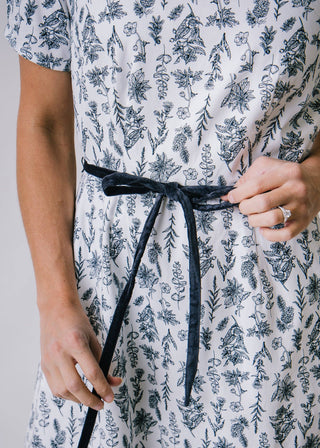 Pleated Sleeve Woven Dress