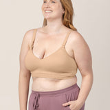 Signature Sublime® Contour Hands-Free Pumping & Nursing Bra | Beige