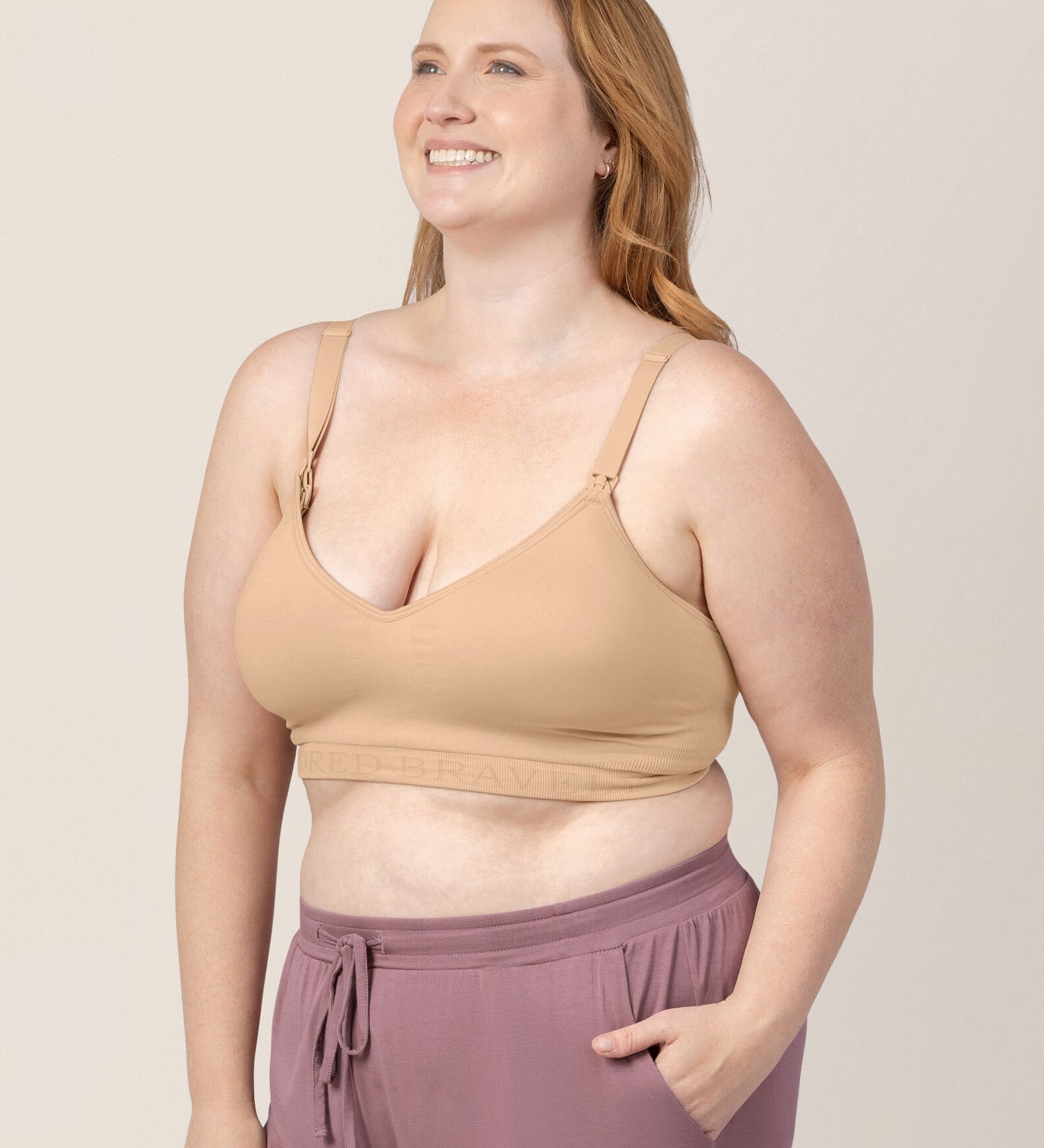 Signature Sublime® Contour Hands-Free Pumping & Nursing Bra | Beige