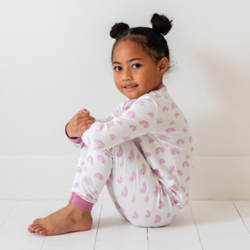 Image of Toddler/Kids Bamboo Pajamas - Pink Rainbow