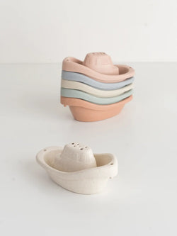 Image of Colored Organics - KENDI Baby Wheat Straw Boat Toy Set