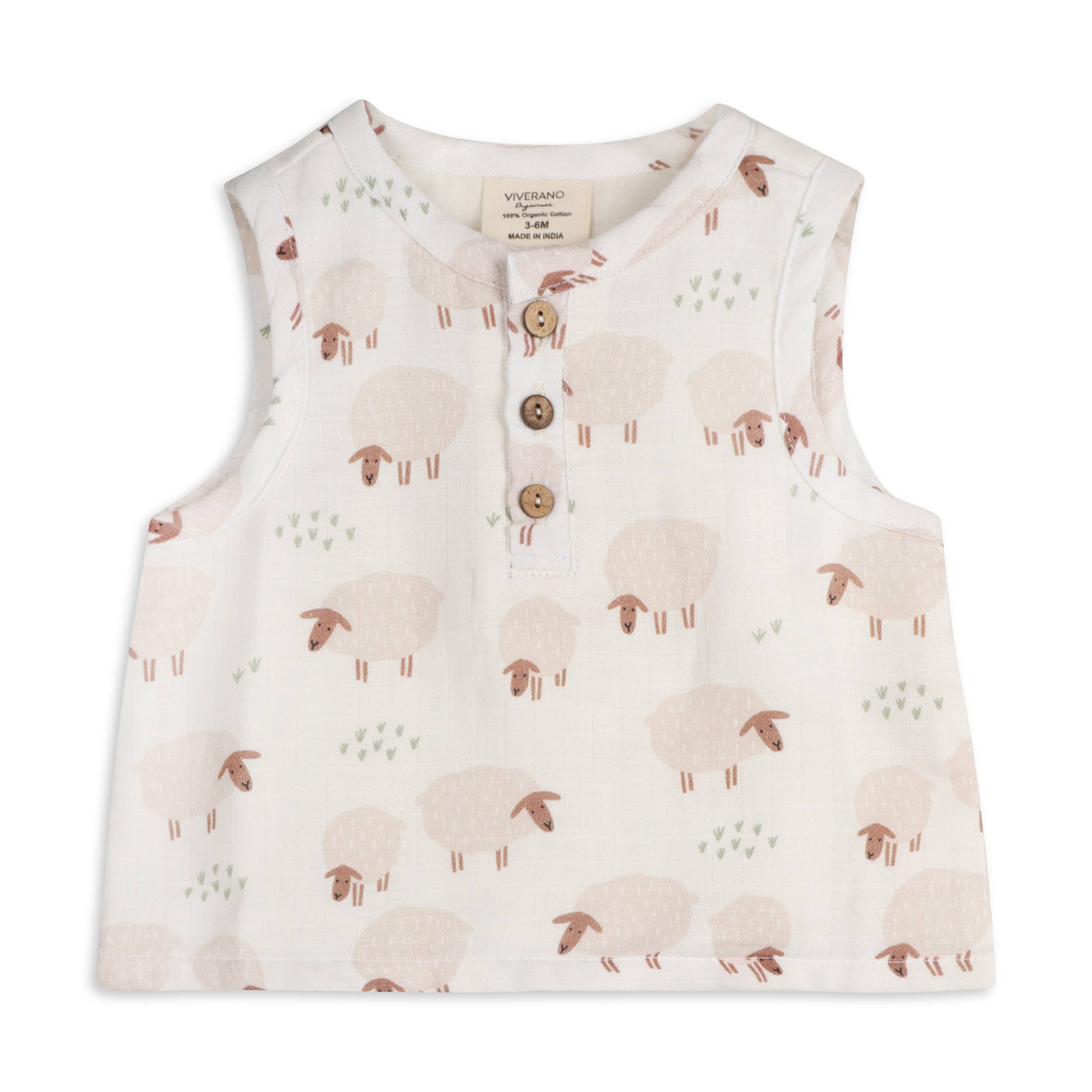 Viverano Organics - Sheep Baby Top & Bottom