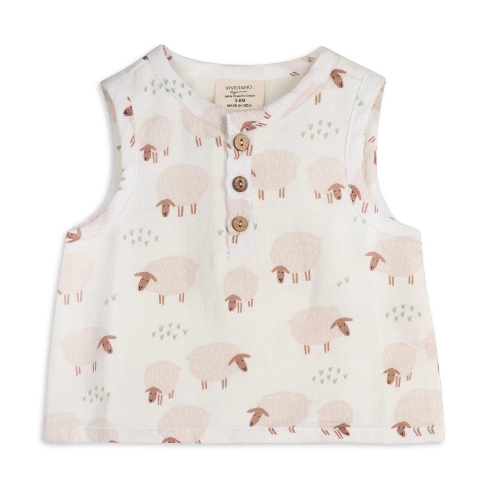 Viverano Organics - Sheep Baby Top & Bottom