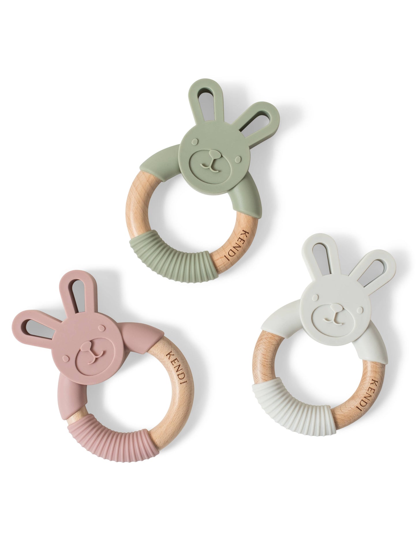 Colored Organics - KENDI Baby Bunny Teether - Pink