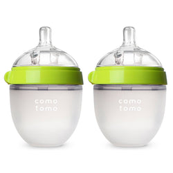 Image of Comotomo Baby Bottle, Double Pack - 5 oz - Green