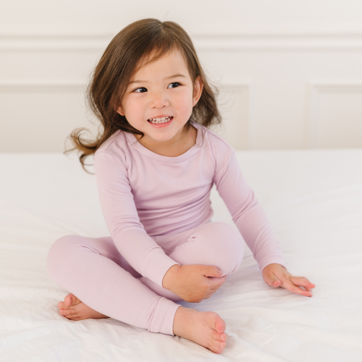 Image of Toddler/Kids Bamboo Pajamas - Blush