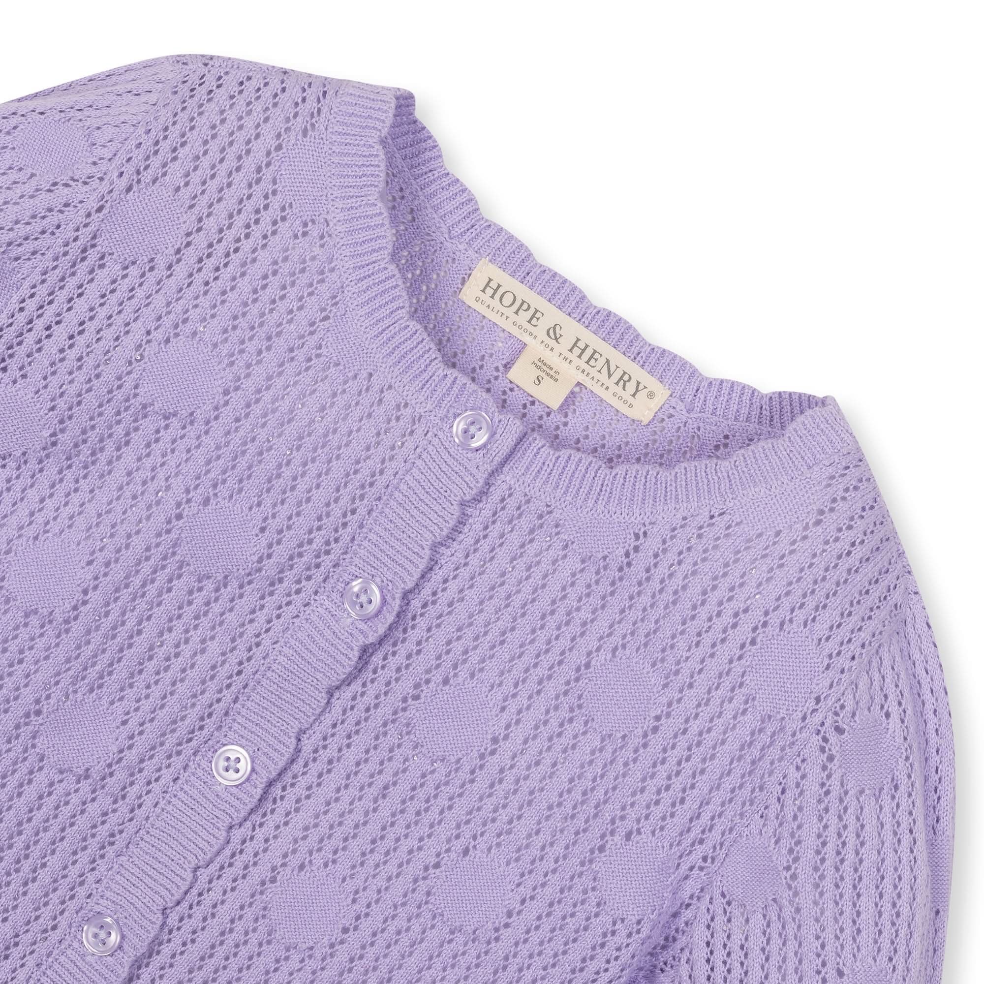 Organic Scallop Edge Cardigan