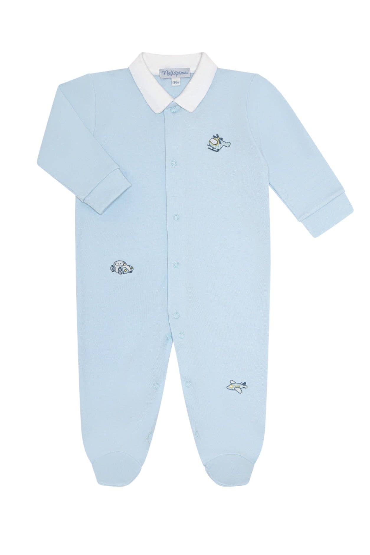 Nellapima - Mini Voyages Embroidery Snap Footie