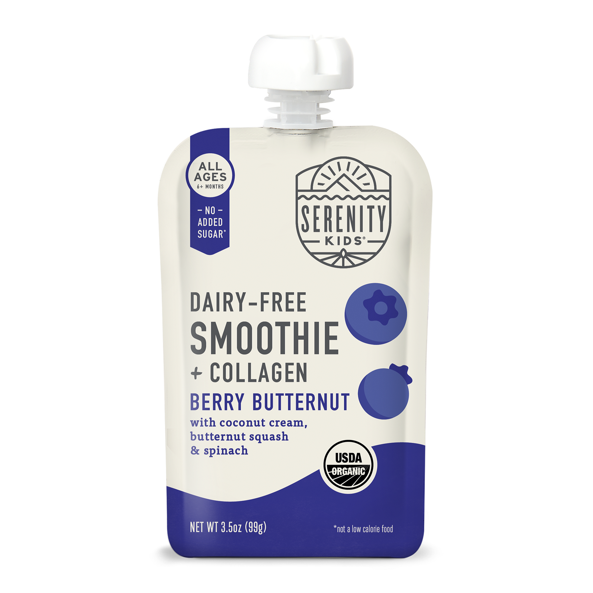 Serenity Kids Berry Butternut Smoothie with Grass Fed Collagen Pouch