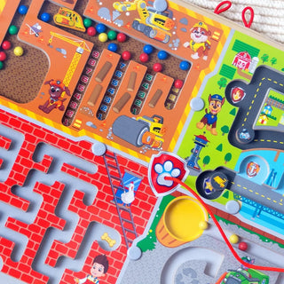 Melissa & Doug Paw Patrol Wooden 4-in-1 Magnetic Wand Maze Board