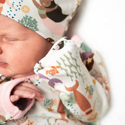 Image of Mermaid Newborn Gift Set - Making Waves, Bamboo Gown & Hat