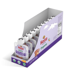 Image of Holle Organic Yogurt Pouches - Blueberries, Apple & Banana
