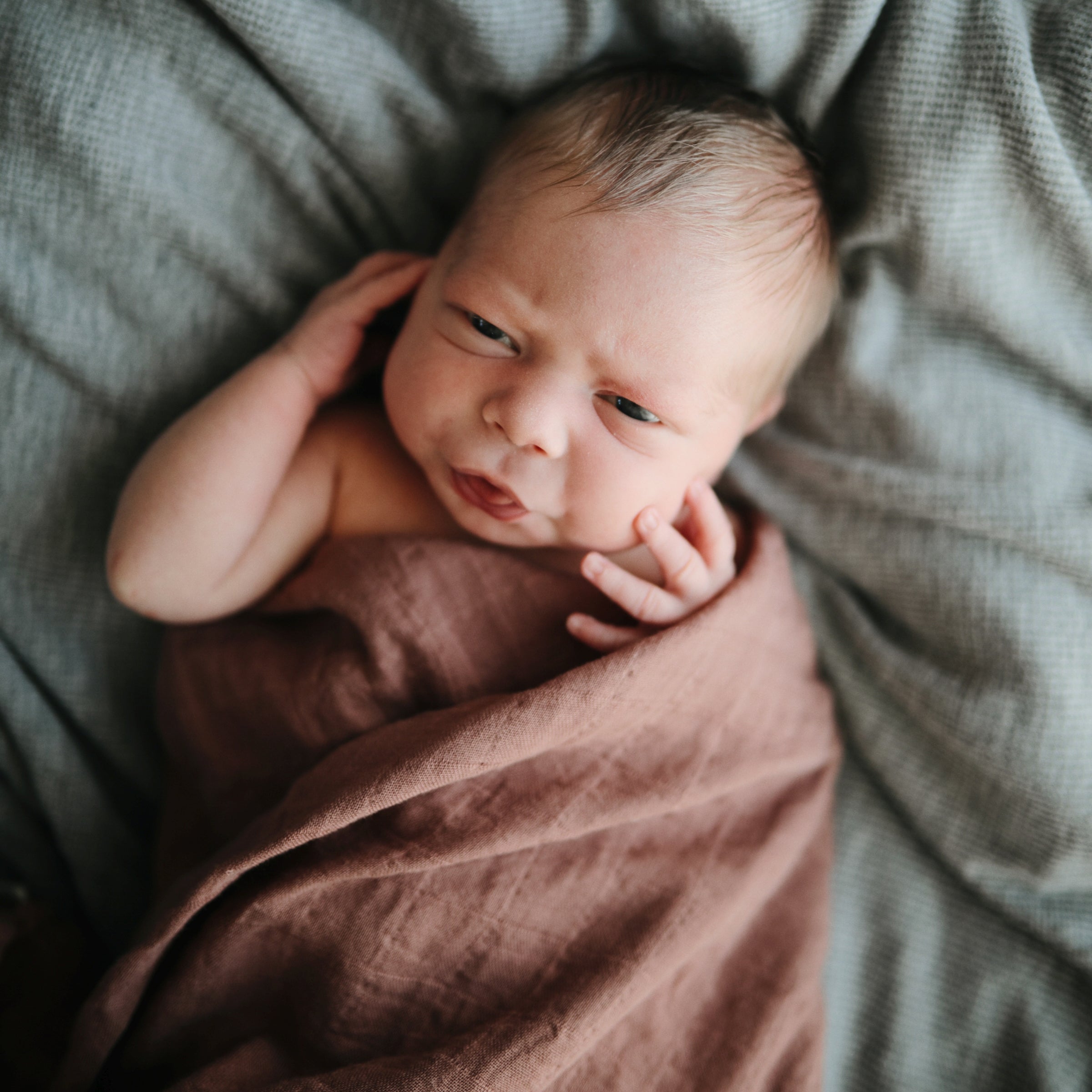 Image of Organic Cotton Muslin Swaddle Blanket
