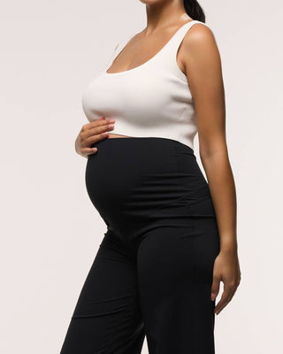 Wide Leg Overbelly Maternity Leggings