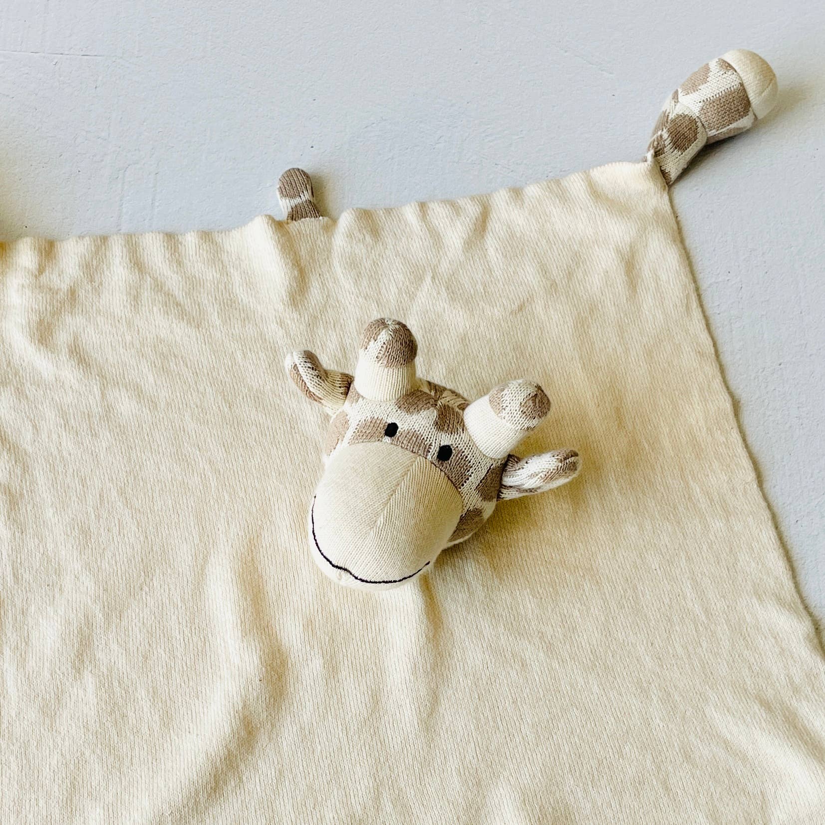 Giraffe - Organic Baby Lovey Security Blanket Cuddle Cloth