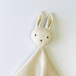 Image of Bunny -Organic Baby Lovey Security Knit Blanket Cuddle Cloth