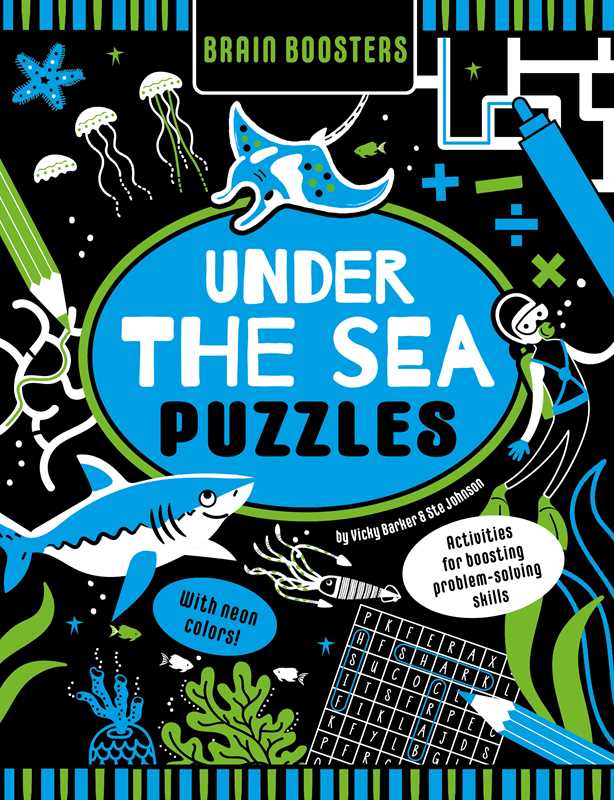Brain Boosters Under the Sea Puzzles (with neon colors) by Vicky Barker
