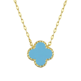 Four Leaf Clover Necklace - Turquoise
