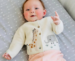 Viverano Organics - Animal Safari Embroidered Baby Cardigan Sweater (Organic)