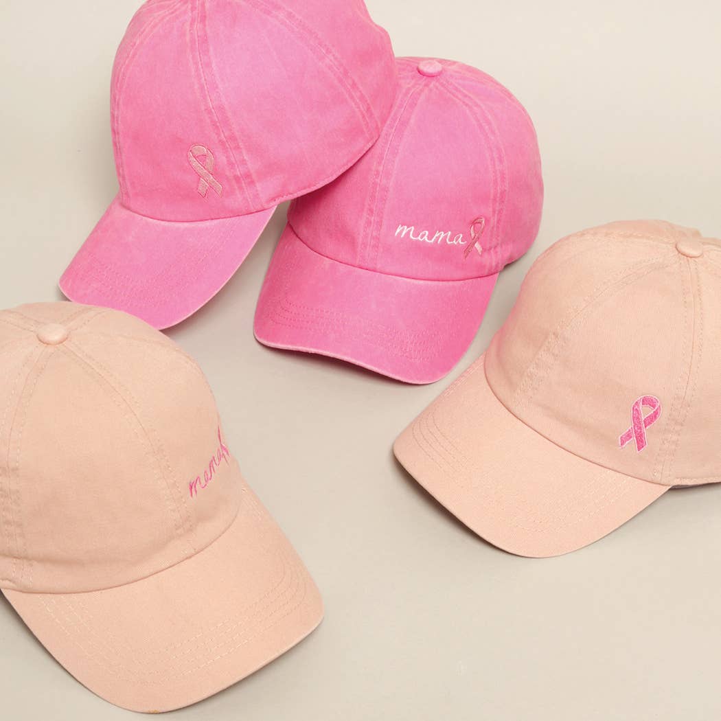 Image of Breast Cancer Awareness Ribbon/Mama Baseball Cap