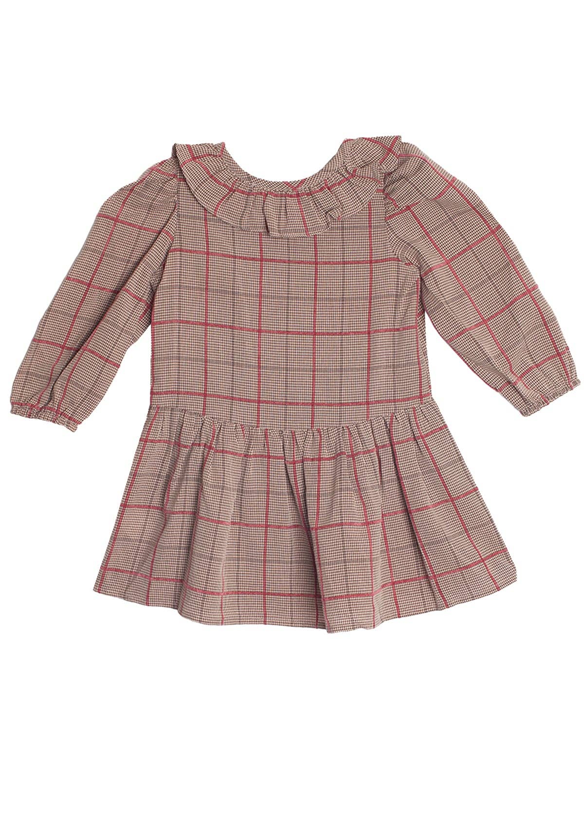 Image of Hazel Brown Checkered Dress