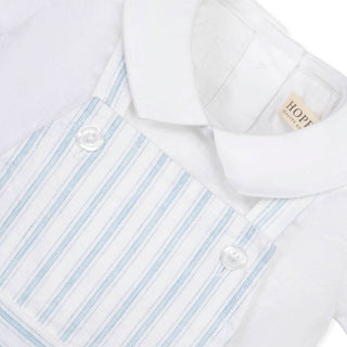Hope and Henry - Linen Shortie Overall Set