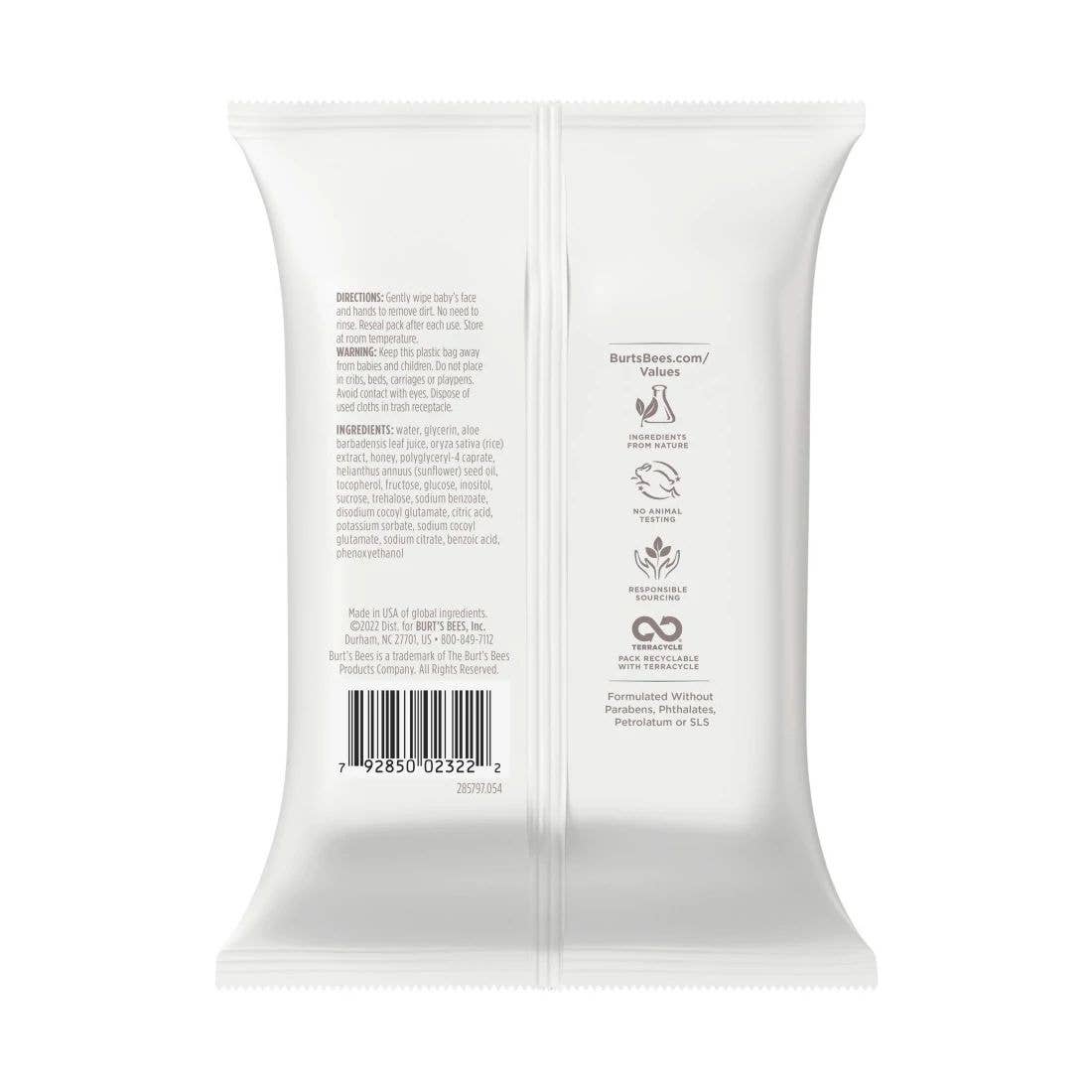 Burt's Bees - Sensitive Baby Face & Hand Cloths With Aloe + Vitamin E