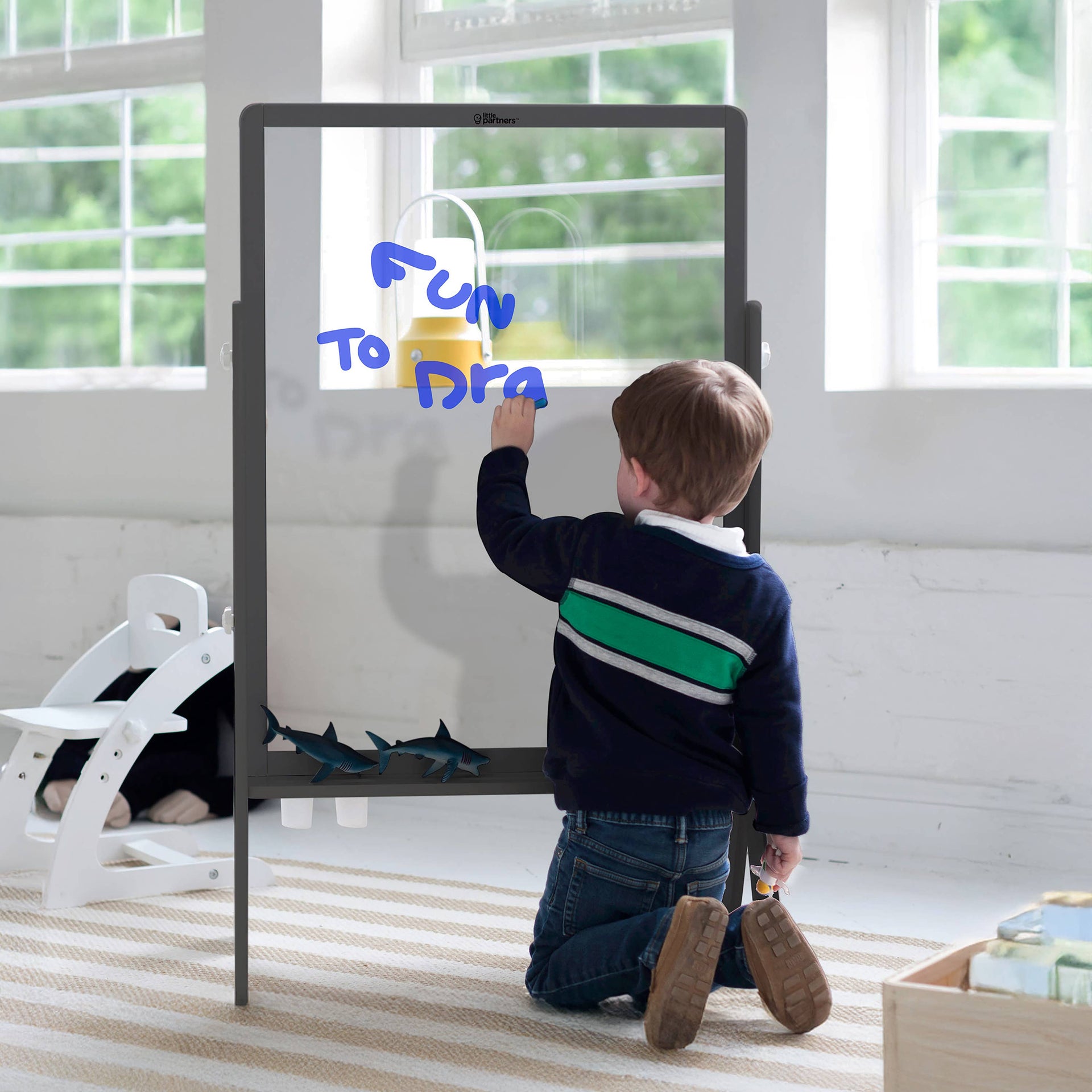 Little Partners - Peek-A-Boo Art Easel - Transparent Art Easel