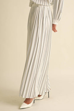 Image of Pleated Stripe Pants