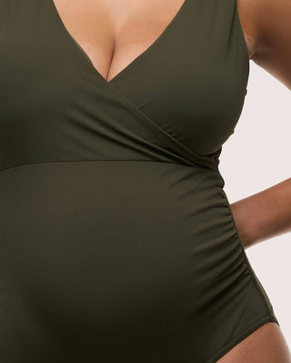 Cross Front One Piece Maternity Swimsuit